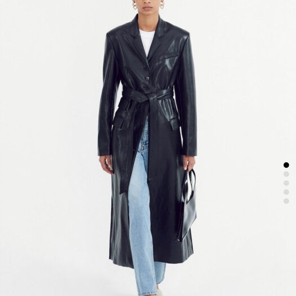 Recto Jackets & Blazers - Recto Vegan Leather Slim Coat